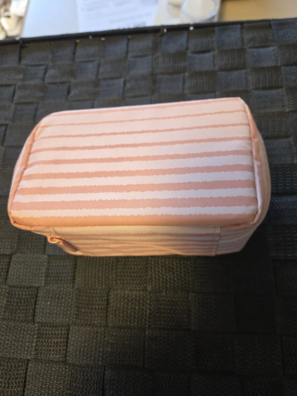 thirty-one Pink Striped Cosmetic Case